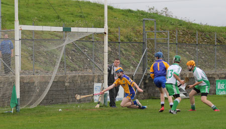 Action from the Aodh Ruadh v Burt game.