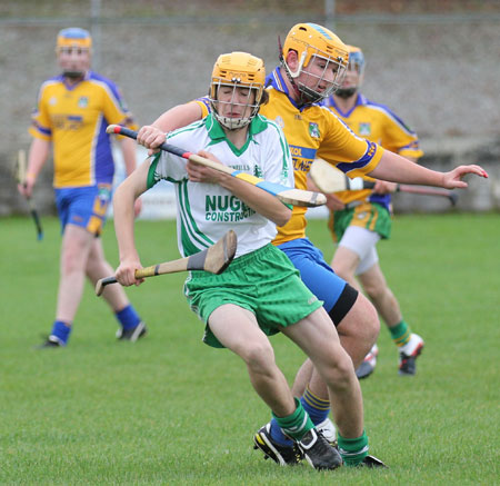 Action from the Aodh Ruadh v Burt game.