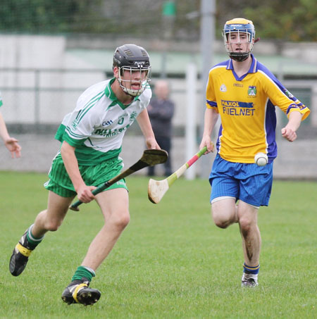 Action from the Aodh Ruadh v Burt game.