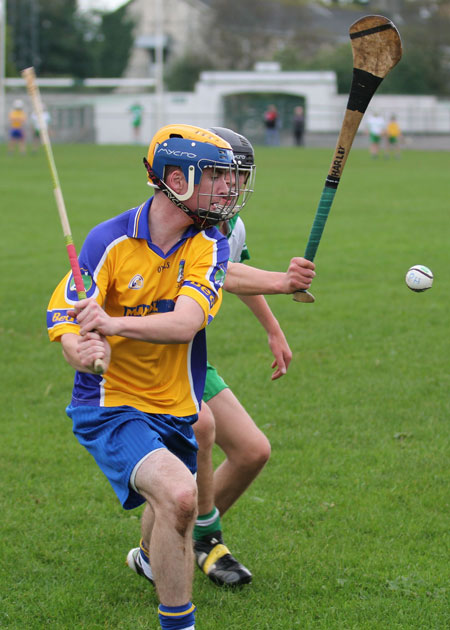 Action from the Aodh Ruadh v Burt game.