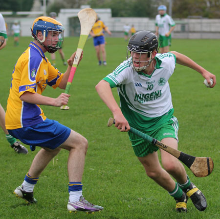 Action from the Aodh Ruadh v Burt game.