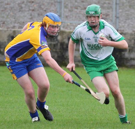 Action from the Aodh Ruadh v Burt game.