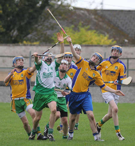 Action from the Aodh Ruadh v Burt game.