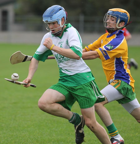 Action from the Aodh Ruadh v Burt game.