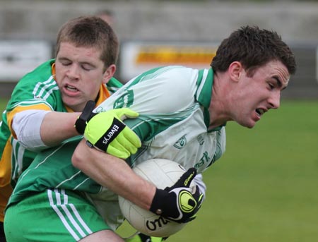 Action from the division three reserve football league match against Buncrana.