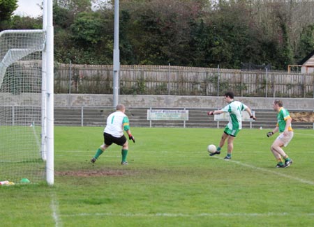 Action from the division three reserve football league match against Buncrana.