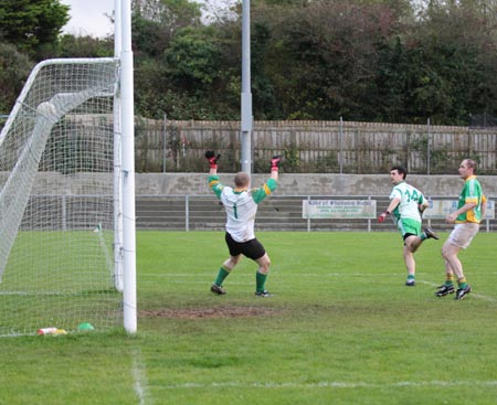 Action from the division three reserve football league match against Buncrana.
