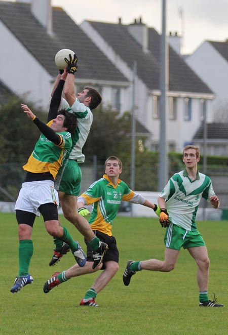 Action from the division three reserve football league match against Buncrana.