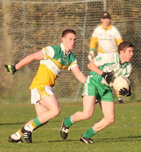 Action from the division three football league match against Buncrana.