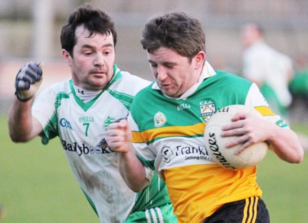 Action from the division three football league match against Buncrana.