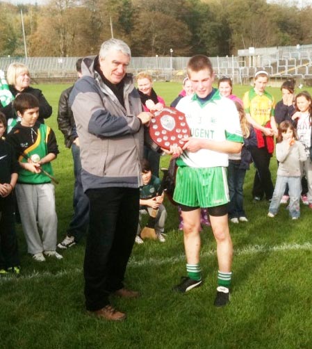 Action from the Aodh Ruadh v Buncrana game.