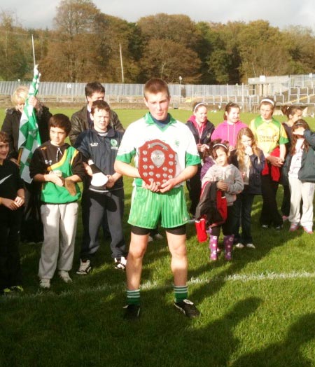 Action from the Aodh Ruadh v Buncrana game.