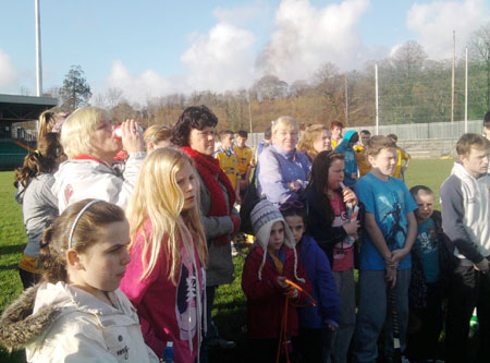 Action from the Aodh Ruadh v Burt game.