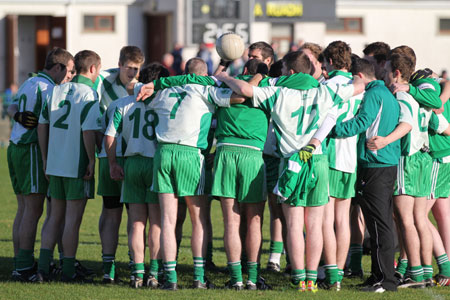 Action from the intermediate reserve football championship match against Saint Naul's.