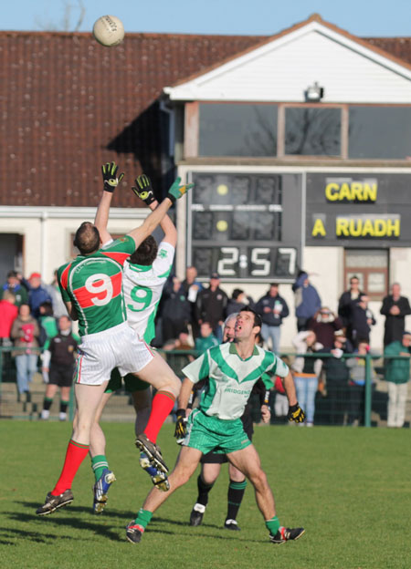 Action from the intermediate reserve football championship match against Saint Naul's.
