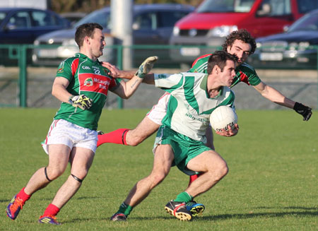 Action from the intermediate reserve football championship match against Saint Naul's.