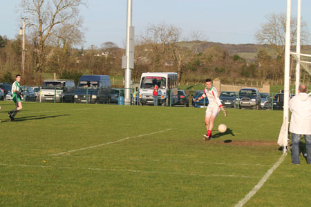 Action from the intermediate reserve football championship match against Saint Naul's.