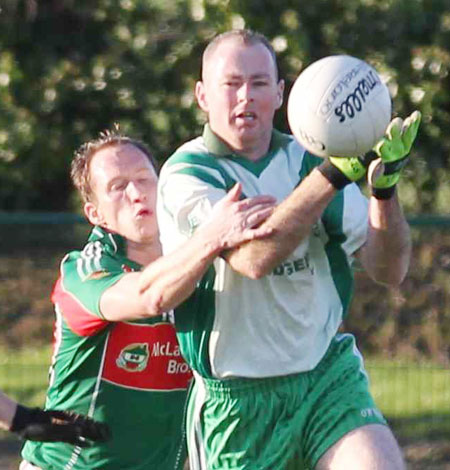 Action from the intermediate reserve football championship match against Saint Naul's.