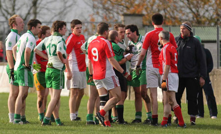 Action from the Senior Reserve Football Division 3 match against Naomh Colmcille.