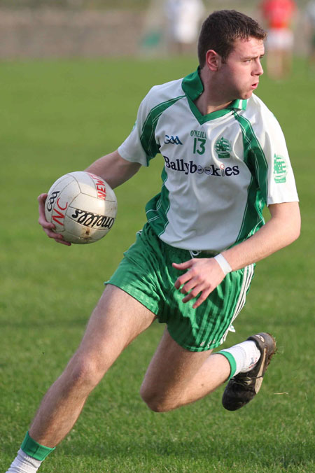 Action from the division three football league match against Naomh Cholmcille.