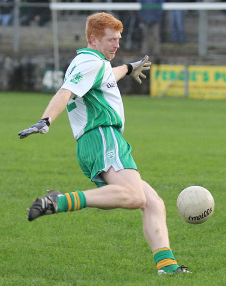 Action from the division three football league match against Naomh Cholmcille.