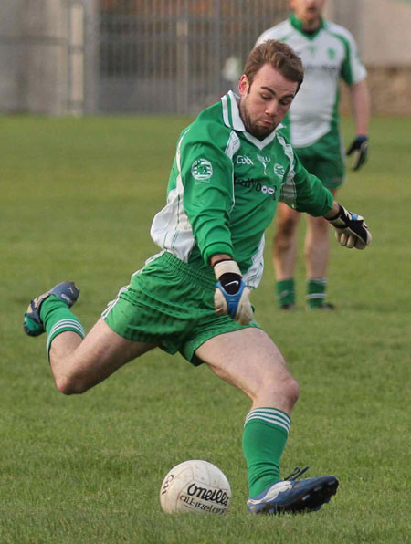 Action from the division three football league match against Naomh Cholmcille.