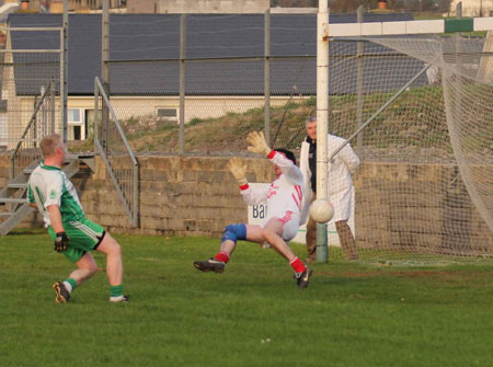 Action from the division three football league match against Naomh Cholmcille.