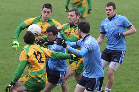 Action from the Power NI Dr McKenna cup match against University of Ulster, Jordanstown.