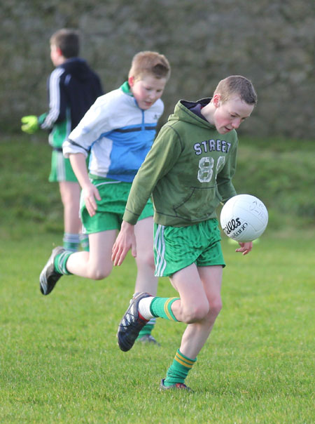 Action from the under 14 training.