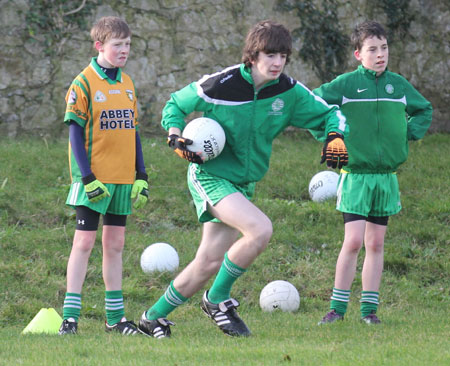 Action from the under 14 training.