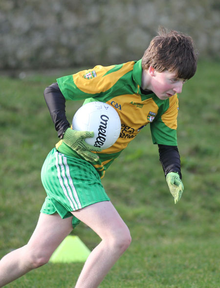 Action from the under 14 training.