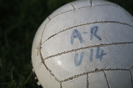 Action from the under 14 training.