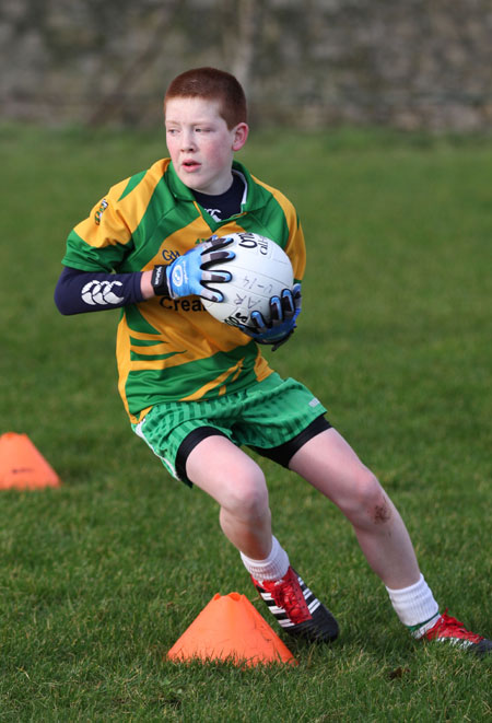 Action from the under 14 training.