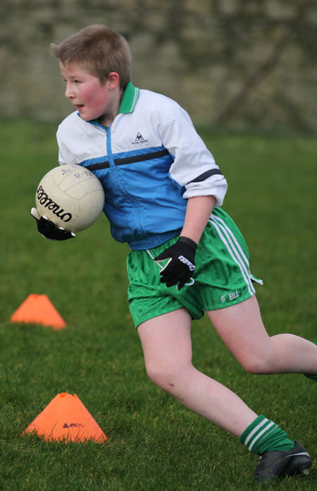 Action from the under 14 training.