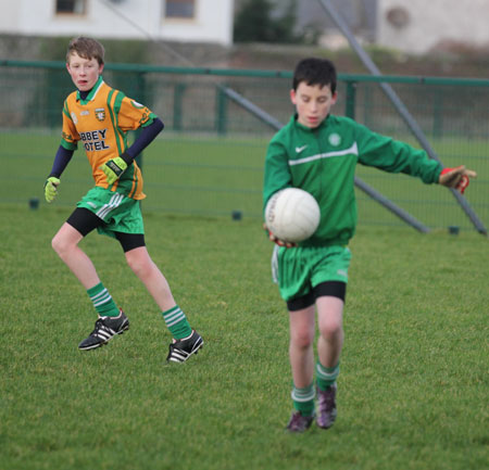 Action from the under 14 training.