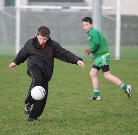 Action from the under 14 training.