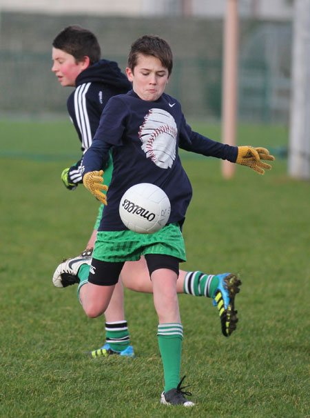 Action from the under 14 training.