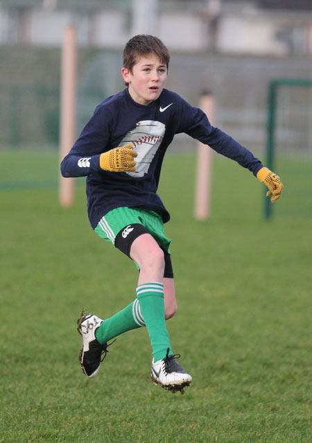 Action from the under 14 training.