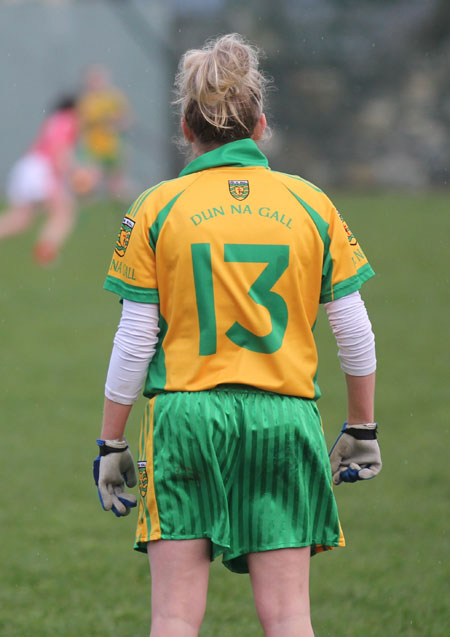 Action from the 2012 NFL division two clash between Donegal and Cork in Pirc Aoidh Ruaidh.