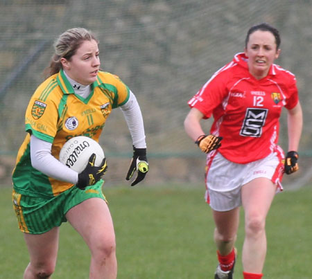 Action from the 2012 NFL division two clash between Donegal and Cork in Pirc Aoidh Ruaidh.