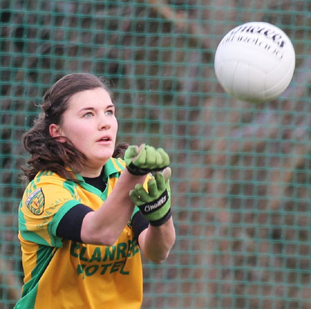 Action from the 2012 NFL division two clash between Donegal and Cork in Pirc Aoidh Ruaidh.