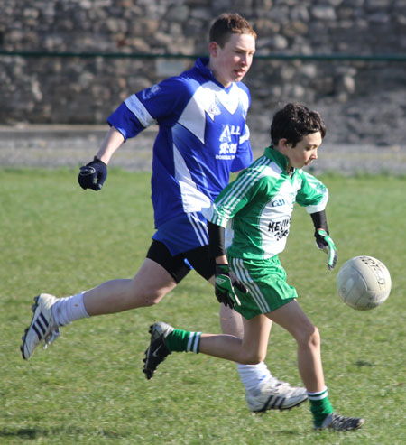 Action from the under 16 league game against Four Masters.