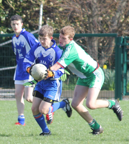 Action from the under 16 league game against Four Masters.