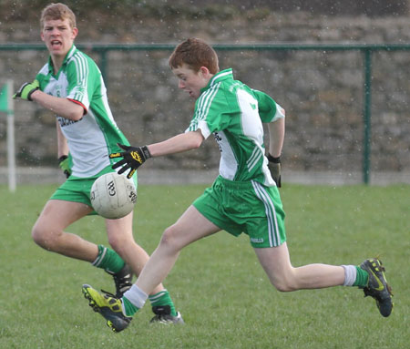 Action from the under 16 league game against Four Masters.