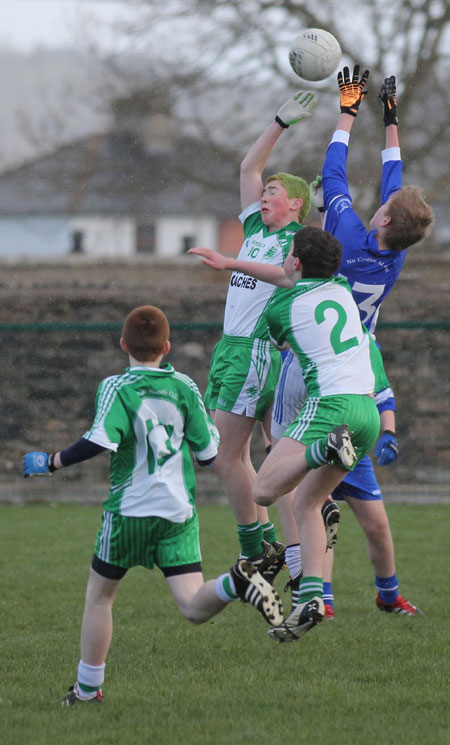 Action from the under 16 league game against Four Masters.