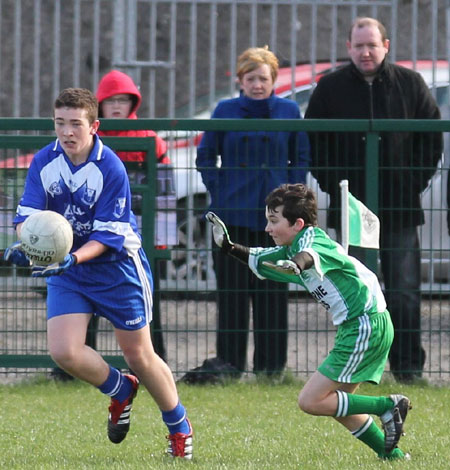 Action from the under 16 league game against Four Masters.