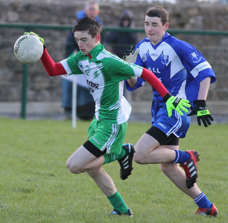 Action from the under 16 league game against Four Masters.