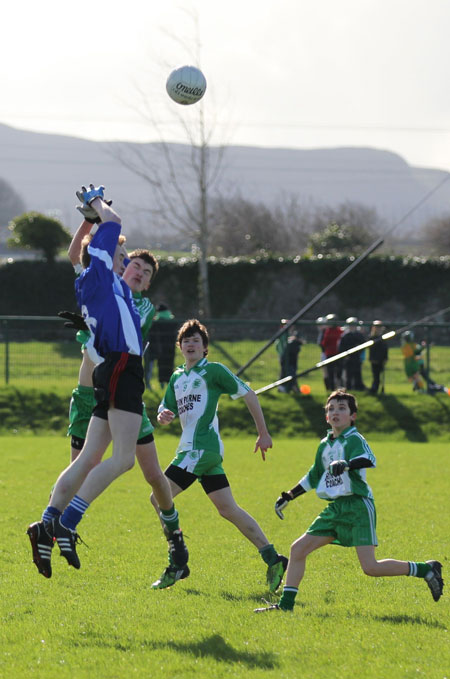 Action from the under 16 league game against Four Masters.