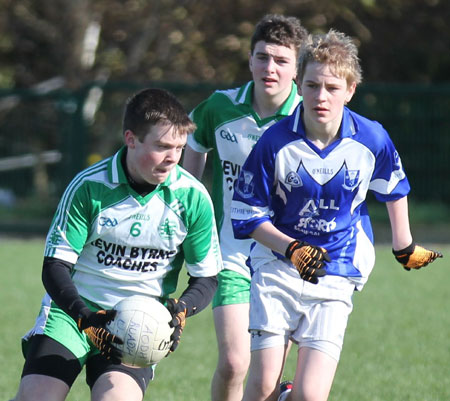 Action from the under 16 league game against Four Masters.