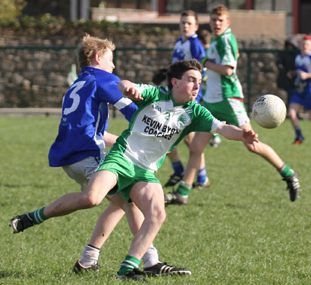 Action from the under 16 league game against Four Masters.